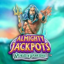 Almighty Jackpots – Realm of Poseidon slot logo by Novomatic at Beep Beep Casino