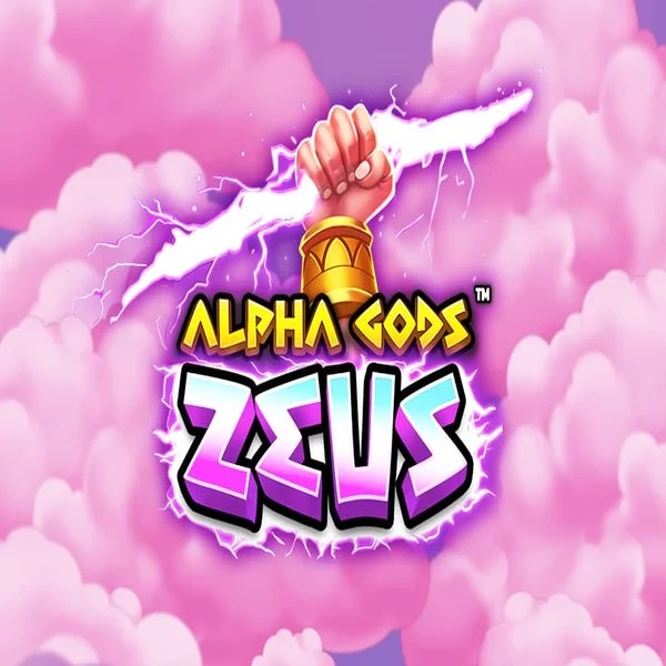 Alpha Gods Zeus slot logo by PearFiction Studios at Beep Beep Casino