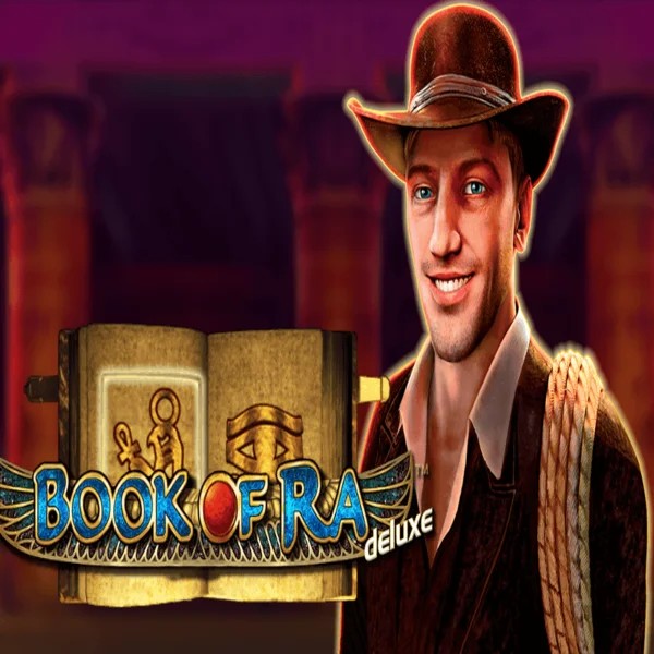 Book of Ra Deluxe slot icon by Novomatic, available at Beep Beep Casino