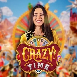 Crazy Time slot logo by Evolution at Beep Beep Casino