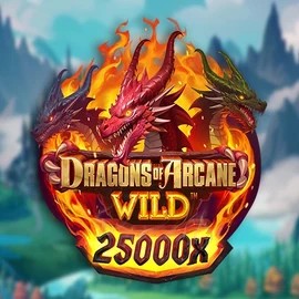 Dragons of Arcane Wild online game logo by Foxium on beepbeep-casino.net